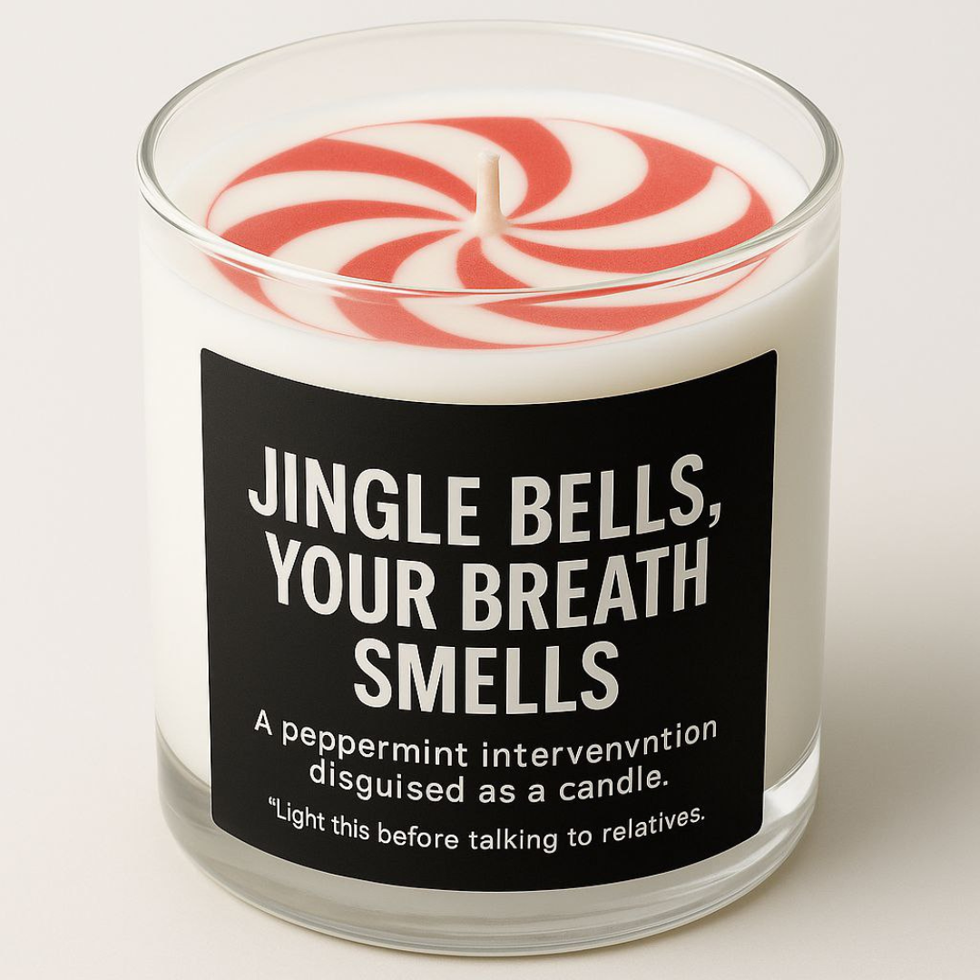 Jingle Bells, Your Breath Smells Candle