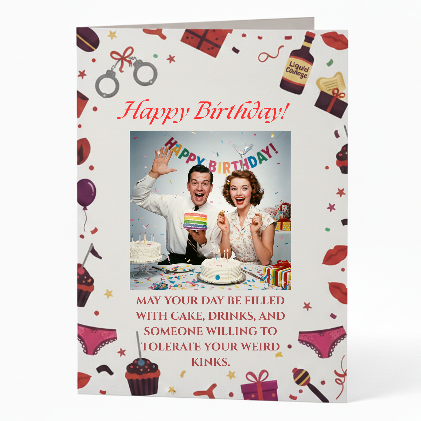 The "Tolerate Your Weird Kinks" Birthday Card | Funny & Risque Adult Humor