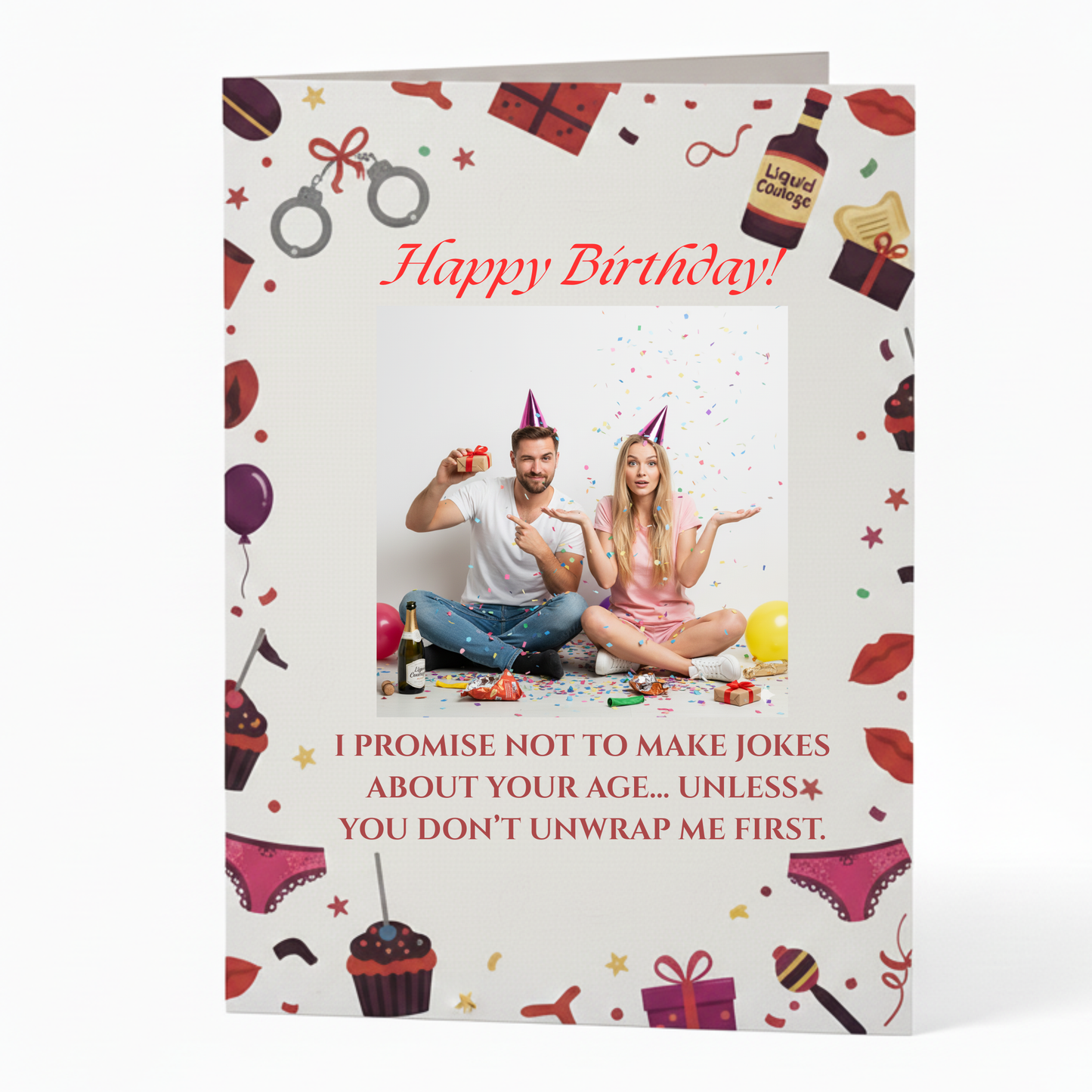 The "Unwrap Me First" Birthday Card | Hilariously Flirty & Risque Adult Humor