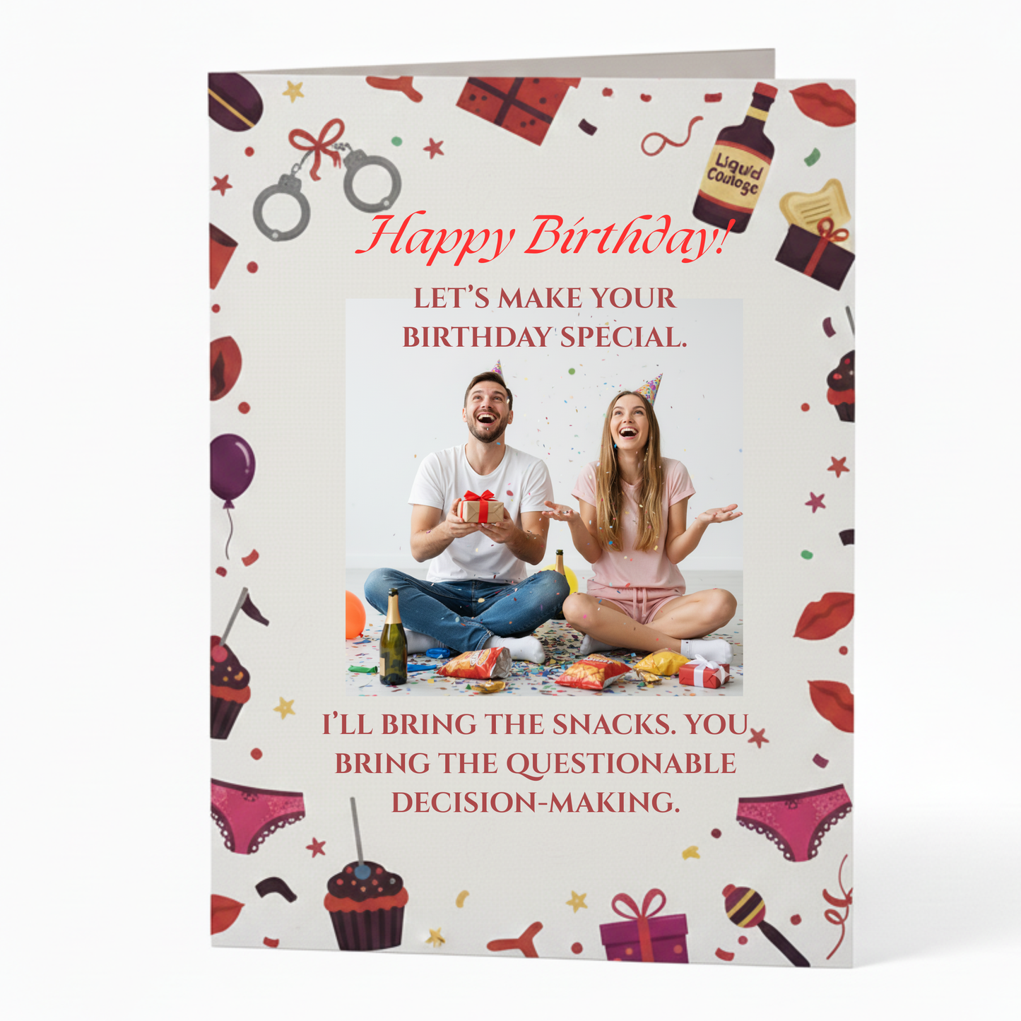 The "Bad Decisions" Birthday Card | Funny Invitation for a Wild Birthday Night