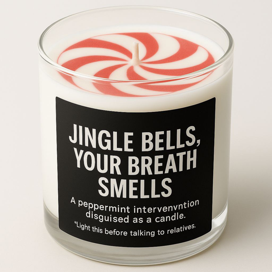 Jingle Bells, Your Breath Smells Candle