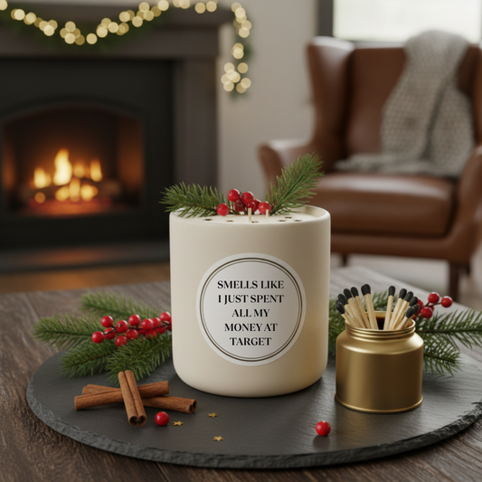 “Smells Like I Just Spent All My Money at Target” Holiday Candle – Funny Candle & Gift