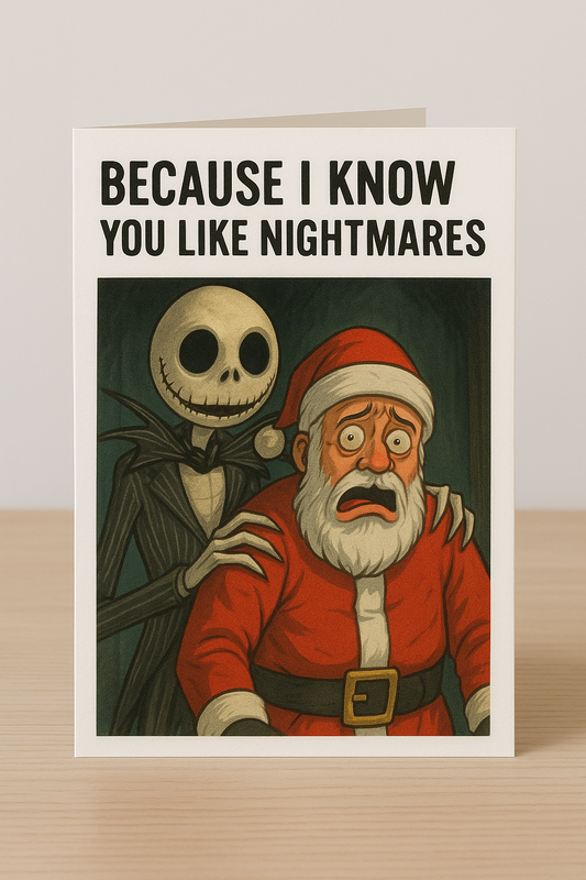 Jack Skellington Nightmare Before Christmas Funny Adult Card
