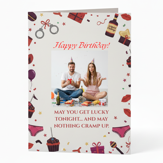 Happy Birthday, Good Luck Tonight! Funny Sexy Card